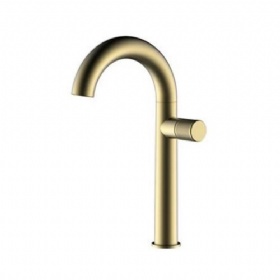 Manufacturer Bathroom Accessories Faucets Ware Deck Mounted Brass High Arc Kitchen Wash Basin Mixer Thick Rotating Faucet