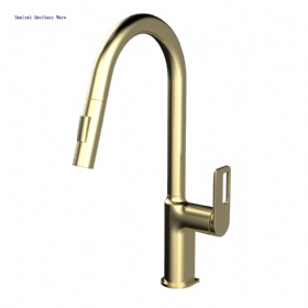 Flexible cartridge Satin kitchen Pull Down faucet water saving and durable bar sink Sensor Touch faucet with Easy Cleaning Sprayer