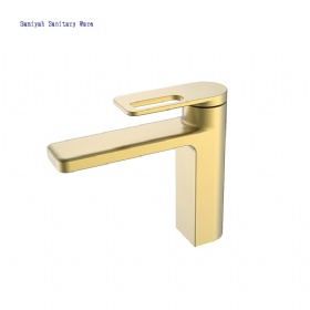 Tiktok Trend Creative Contemporary Copper  Basin Faucet Waterfall  Bathroom Hand Wash Lead-Free Healthy Mixer Faucets Hotel Small Waist Basin Faucet