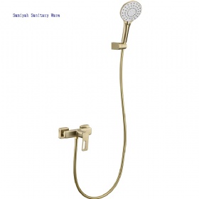 Thermostatic single handle copper tap wall mounted tub faucet mixer bath shower faucets  High Quality  Wall Mounted Rainfall Shower Faucet Hand Shower set