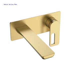 Factory Supply  Retro style Concealed Bathroom copper Basin Faucet Wall Mounted Sink Tap Single Handle Hot And Cold Water Mixer