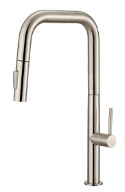 Pull Down Kitchen Faucet With Front Lever