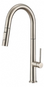 Pull Down Kitchen Faucet With Front Lever