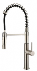 Pull Down Kitchen Faucet With Front Lever