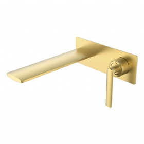 MAI RUI Series Waterfall Bathroom Sink Faucet Brass Mixer Wall Mounted Single Handle