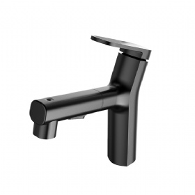 New Style Bathroom Rotatable Single Handle Pull Out Hot And Cold Spray Basin Sink Faucet Deck Mounted Sink Faucets