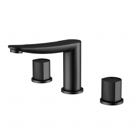 China Manufacturer Modern  Sanitary  Bathroom 3 holes hot and cold water tap Bathtub Widespread  basin faucet  deck mounted basin mixer faucet  with CE