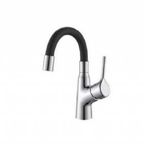 New Arrival with basin faucet waterfall single handle Mixer Tap wash basin Deck Mounted bathroom sink hotel high basin tap