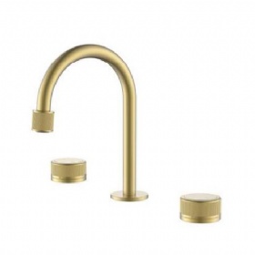 North America hot selling New Design Modern Luxury Copper Basin Double HandleFaucets Sink Tap Hot and Cold Taps Mixer Faucet For Bathroom