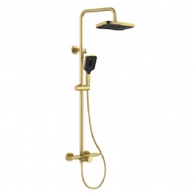 Dual Combination Rail Shower with Multiple Function Hand Shower Brass CE Certified Wall Mounted  Single handle Shower Set for Bathroom