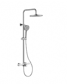 Multiple Salt Spray Test Polished  Wall Mount Hot And Cold Faucets Bath Mixer Faucets Thermostatic Round Shower Set