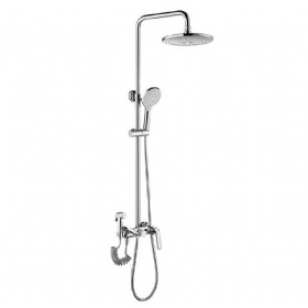 Wholesale Prices Retro  bathroom shower faucet Round four-stage wall mounted shower sets rain System fixtures