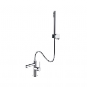 Simple Single handle modern bathroom shower mixer tap thermostatic faucet  with Wall Mounted hand shower  China Factory Supply Custom Logo Commercial