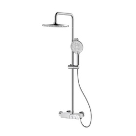 Modern exquisite surface mounted shower head set faucet bathroom  Thermostatic mixer faucet Piano Button Shower Set