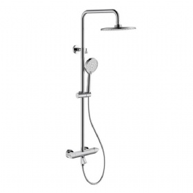 Fashionable Piano Style Shower System Wall Mounted Bathroom Shower Set Brass Thermostatic Rainwater Shower Faucet