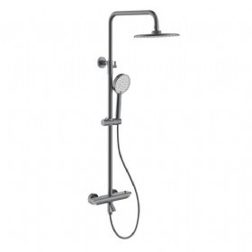 Fashionable Piano Style Shower System Wall Mounted Bathroom Shower Set Brass Thermostatic Rainwater Shower Faucet