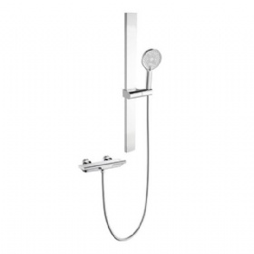 Easy Install Hot Sale Modern Hotel  Wall Mounted Brass  Hot And Cold Shower Faucet Sliding Bar with Hand Shower Set Multi Specifications