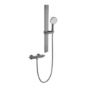 Easy Install Hot Sale Modern Hotel  Wall Mounted Brass  Hot And Cold Shower Faucet Sliding Bar with Hand Shower Set Multi Specifications