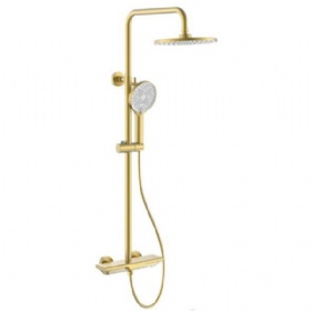 Fashionable New Design Thermostatic Shower Set European Shower Set Copper Constant Temperature Spout Single Control Water Tap Push-button For Fixed Temperature Control