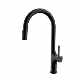 Wholesale High Arc Single Handle Deck Mounted Pull Down Kitchen Mixer Faucet One Hole New Kitchen Pull out Sprayer Taps Faucets