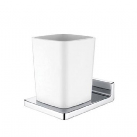 Luxury  Wall Mount Modern Home Bathroom Accessories Tumbler Cup Toothbrush Holder  Cup Holder Tray Classic Square Toothbrush Holder