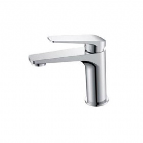 China Manufacturer Bathroom Faucet Simple Contemporary Brass Basin Faucet Single Handle Basin Mixer Short Tap