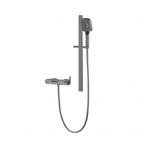 European waterfall Style Shower Wall-mounted Shower Set Bathroom Mixer Tap With Shower Stretch down pressurized hand shower head