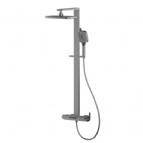 New Push Button Thermostatic Bathroom Shower Set Wall Hung Bathroom Rain Shower Modern Gear Adjustment  Shower Set