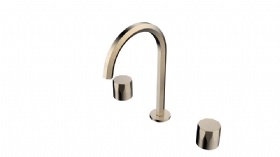 Bruce Series Luxury Gold Bathroom Sink Faucet 2 Handles 3 Holes Lavatory Basin Waterfall Mixer Tap