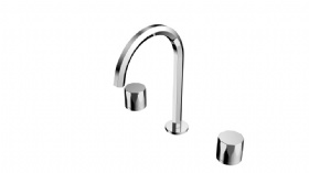 Bruce Series Luxury Bathroom Sink Faucet 2 Handles 3 Holes Waterfall Cold/Hot Wash Basin Mixer Tap for Lavatory