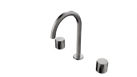 Bruce Series Bathroom Sink Faucet 2 Handles 3 Holes Luxury Waterfall Cold&Hot Wash Basin Mixer Tap for Lavatory