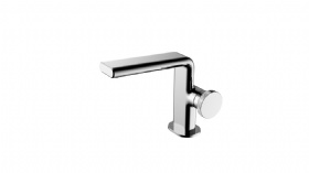 The Latest Intelligent Cold And Hot Bathroom  Basin Faucet Mixer Deck Mounted Bathroom Basin Tap Brass Spiral Type Rotating Handle Square Basin Faucets