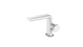 The Latest Intelligent Cold And Hot Bathroom  Basin Faucet Mixer Deck Mounted Bathroom Basin Tap Brass Spiral Type Rotating Handle Square Basin Faucets